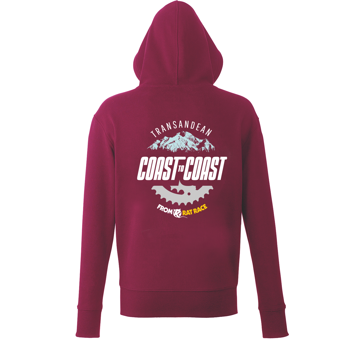 Trans Andean Organic Unisex Hoodie - Burgundy