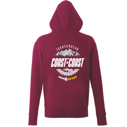 Trans Andean Organic Unisex Hoodie - Burgundy