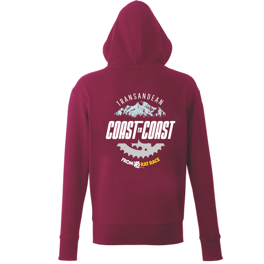 Trans Andean Organic Unisex Hoodie - Burgundy