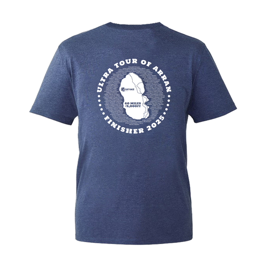Ultra Tour of Arran 2025 Finishers T-shirt - Navy - PRE ORDER - Rat Race Store
