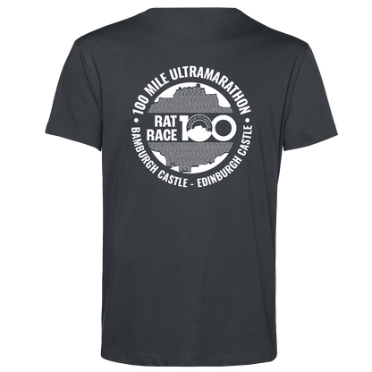 Rat Race 100 Bamburgh to Edinburgh 2025 Unisex Finishers T-shirt - Grey - PRE ORDER