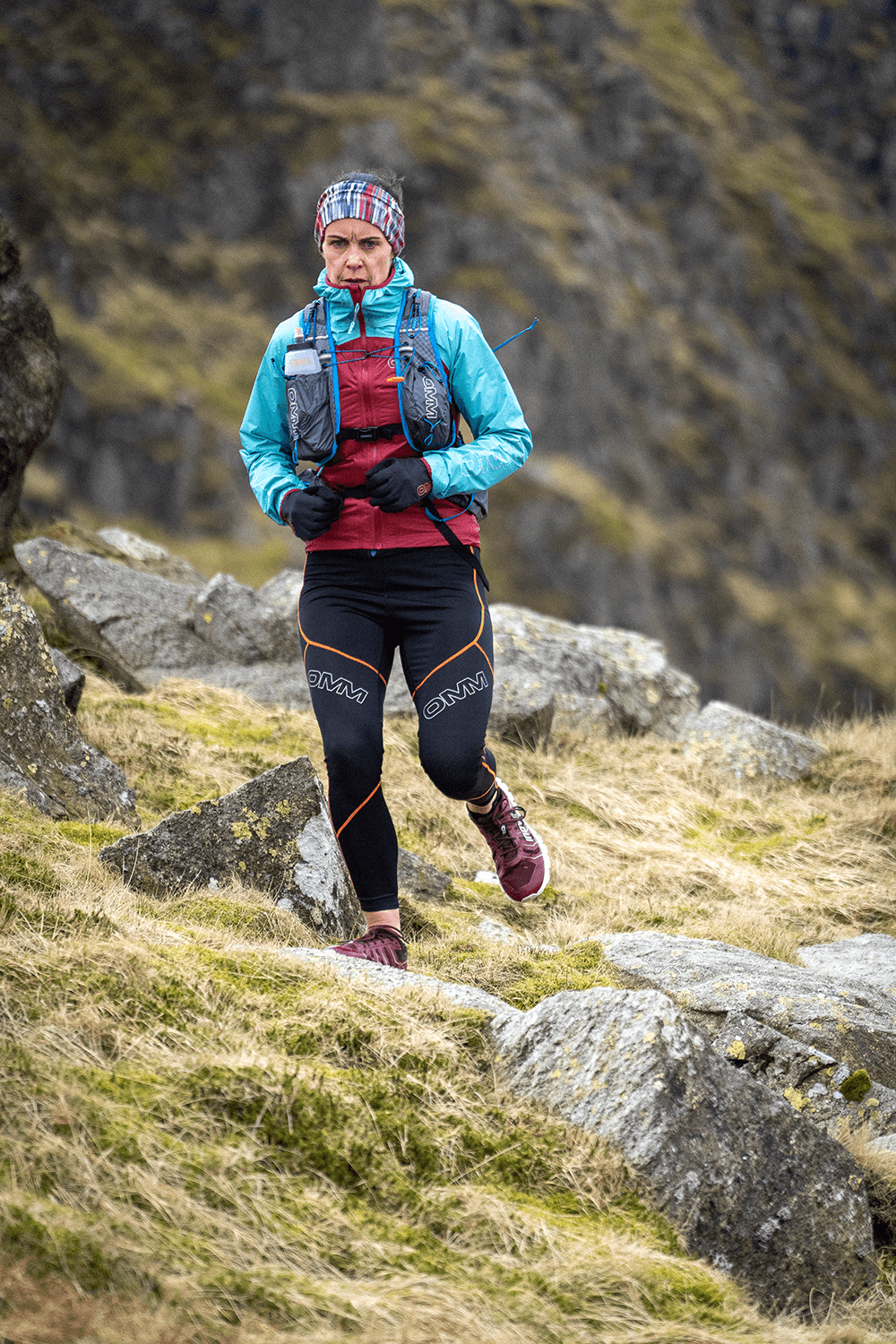 Women's Halo+ Jacket - Dark Red/Aqua - Rat Race Store