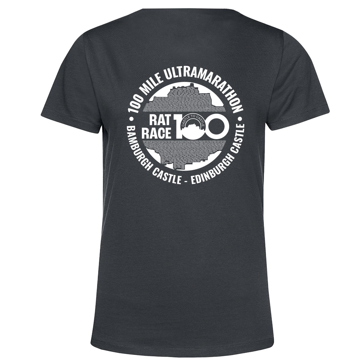 Rat Race 100 Bamburgh to Edinburgh 2025 Women's Finishers T-shirt - Grey - PRE ORDER