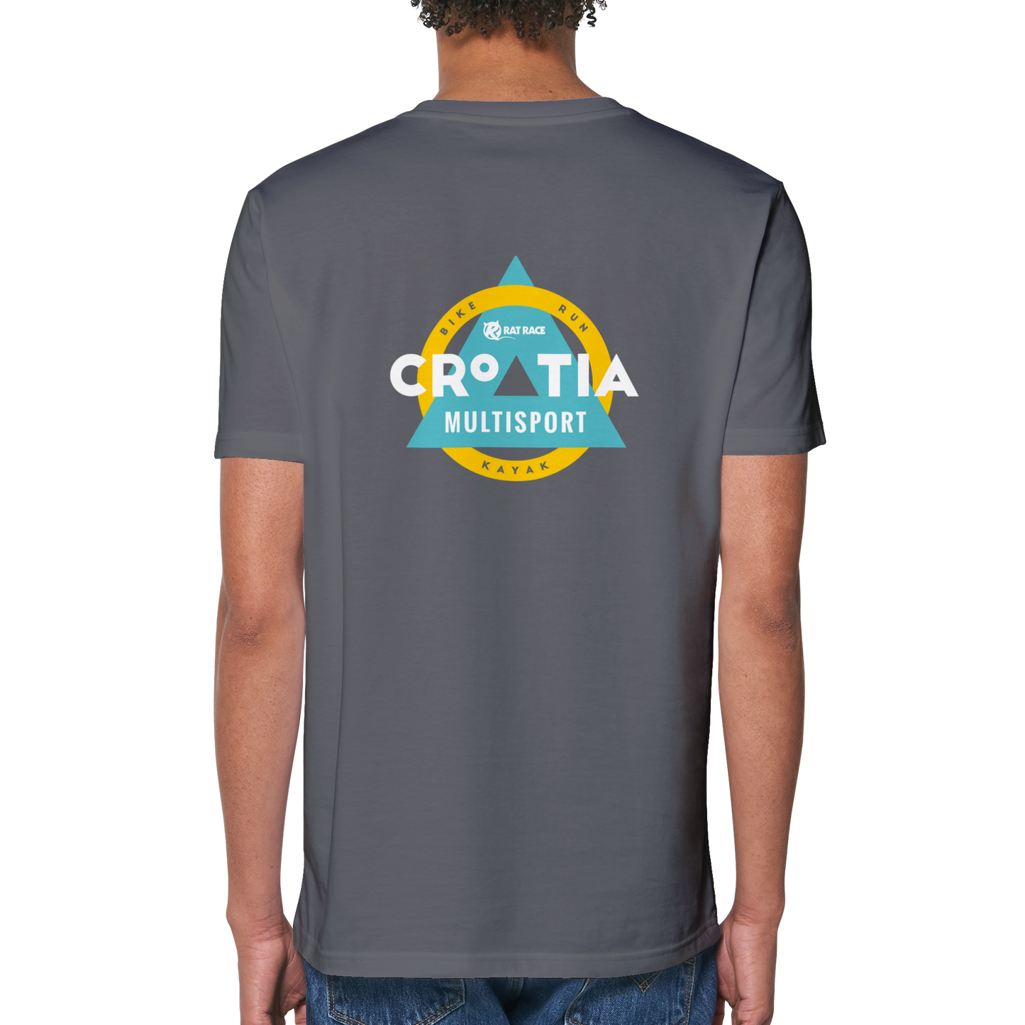 Rat Race Croatia Multisport Organic Unisex Crewneck T-shirt - Grey