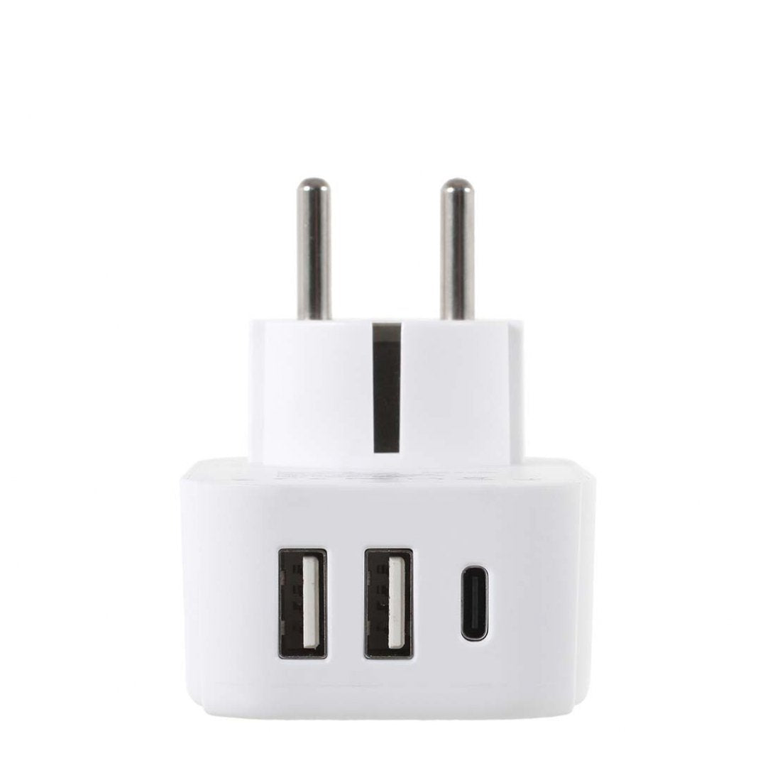 Lifeventure - World to Europe Travel Adaptor with USB (& USB C) - Rat Race Store