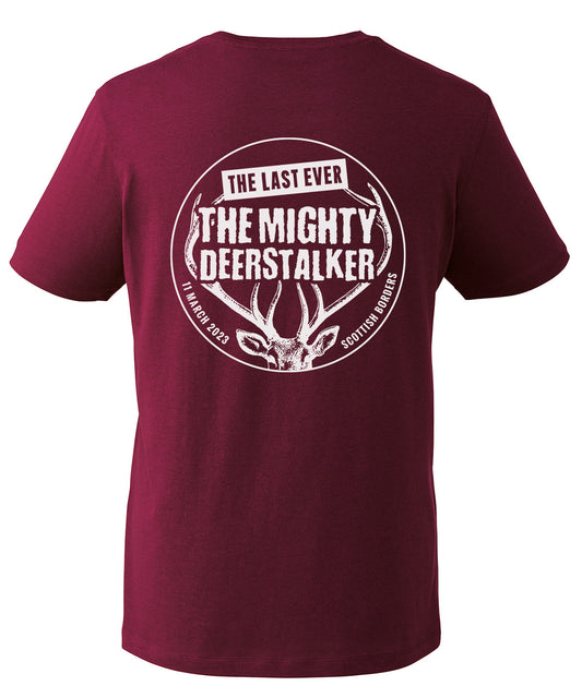 Deerstalker 2023 T-shirt - Burgundy - Clearance - March 2023 Dated