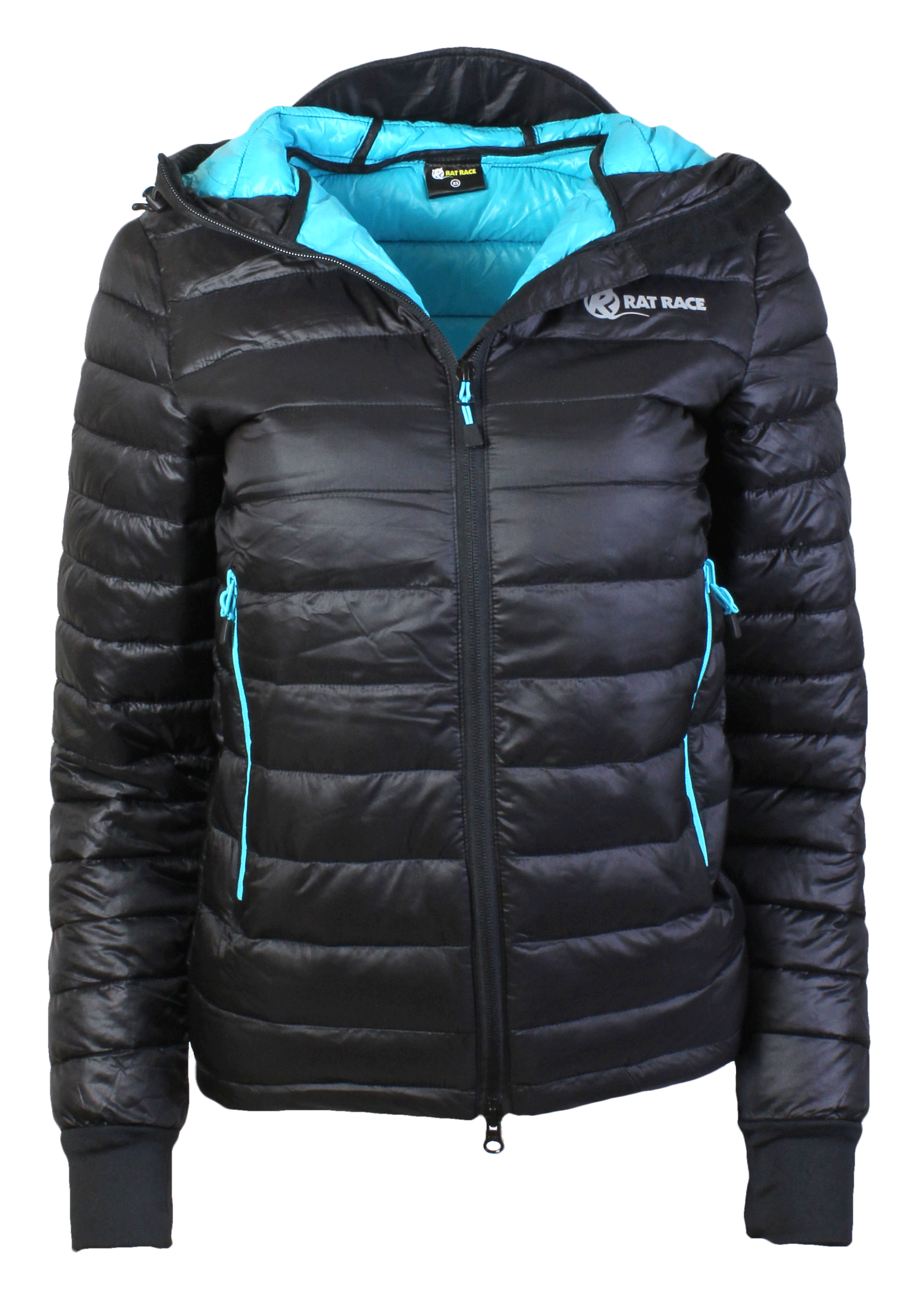 Women's Challenger Thermal Jacket - Black/Aqua - Rat Race Store