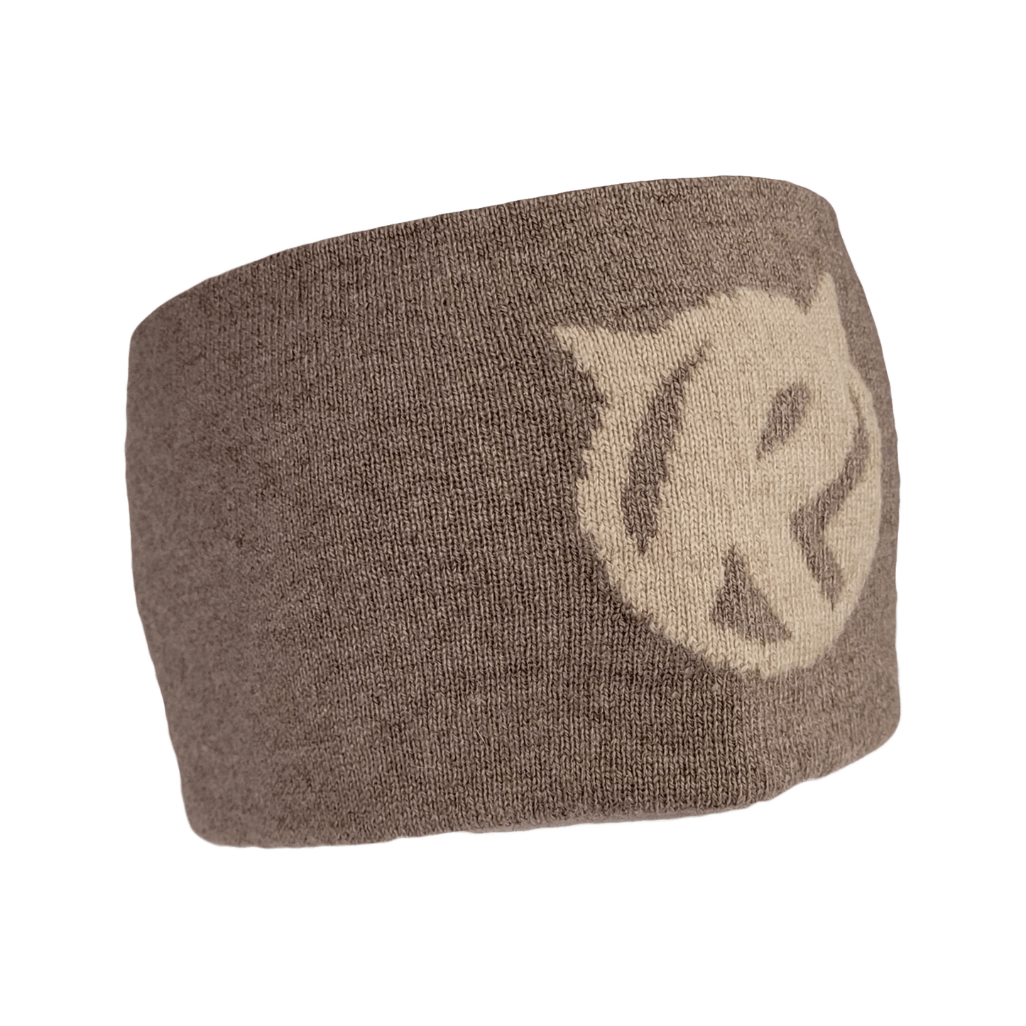 Black Ice Mongolian Cashmere Headband - Light Brown