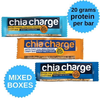 Chia Charge Bars Protein Crispy Bar 60g (Box of 10)