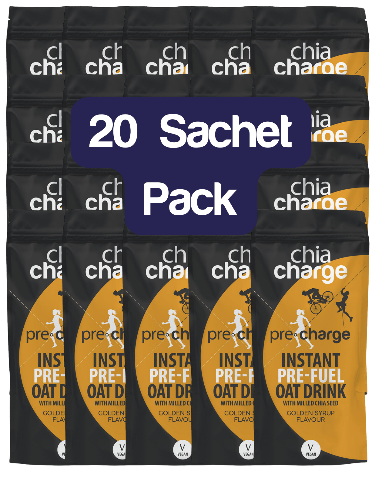 Chia Charge Special 20  x  50g sachet single serve sachets Pre-Charge Powdered Energy Drink