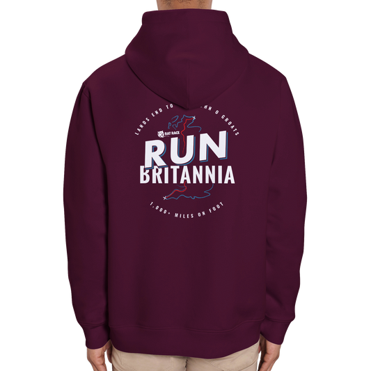 Rat Race Run Britannia Organic Unisex Hoodie - Maroon
