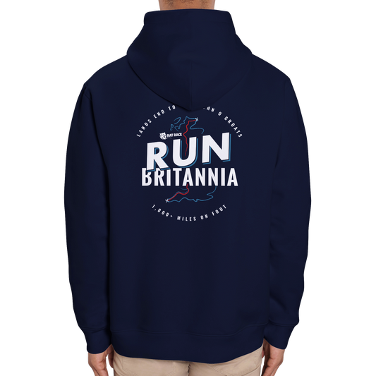 Rat Race Run Britannia Organic Unisex Hoodie - Navy