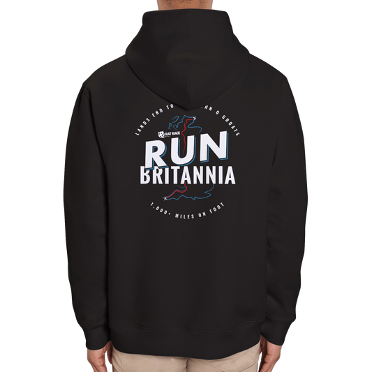 Rat Race Run Britannia Organic Unisex Hoodie - Black