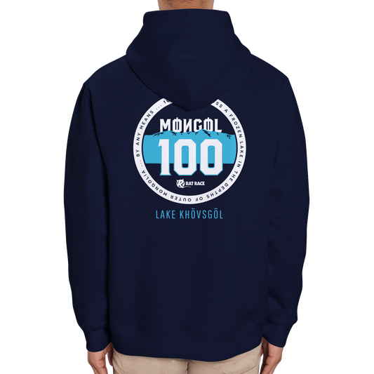 Rat Race Mongol 100 Organic Unisex Hoodie - Navy